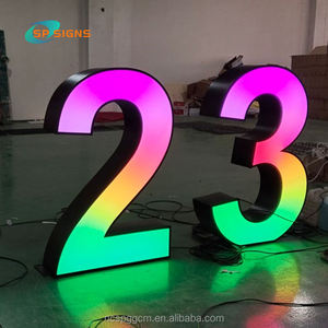 स्प फैक्टरी कस्टम स्टेनलेस स्टील मार्की लेटर बिल्बोर्ड आरजीबी प्रकाश बड़ा पत्र सजावट एक्रिलिक दुकान नाम संकेत - Product Image 2