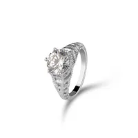 Engagement Diamond Wedding Ring 925 Sterling Zilver Custom White Gold Wedding Diamanten Paar Ring