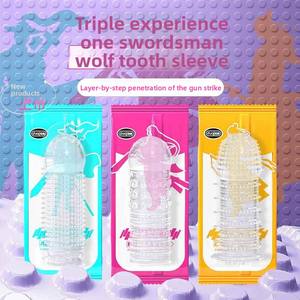 Préservatif réutilisable à grosses particules ABS Spike Éjaculation retardée Éjaculation allongée Préservatif épaissi Sexuellement - Product Image 5