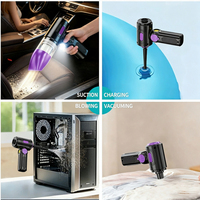 Aspirateur de voiture multifonctionnel sans fil en ABS, alimenté par batterie USB, portable, double usage, silencieux, pour la maison et les animaux domestiques
