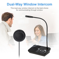 Système d'interphone à deux voies avec haut-parleur de fenêtre et microphone pour entreprises, bureaux, écoles, comptoirs, banques et gares