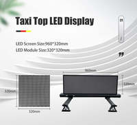 Écran publicitaire LED HD couleur pour toit de voiture P5, idéal pour taxi, pour une visibilité accrue et une promotion efficace.