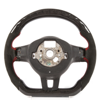 Volant en fibre de carbone intelligent à LED compatible avec Golf 6 MK6 Golf R Gti Volant en fibre de carbone