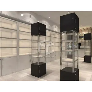 Glass Display Furniture Retail Shop Cabinet Stand For Sale High-end hot store display cabinet watch shop interior decoration