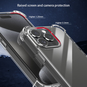 Chống sốc góc bảo vệ 1.5mm mềm TPU cứng PC rõ ràng trường hợp điện thoại cho <span class=keywords><strong>iPhone</strong></span> 16 15 14 13 12 11 Pro Max chống sốc điện thoại Bìa - Product Image 5
