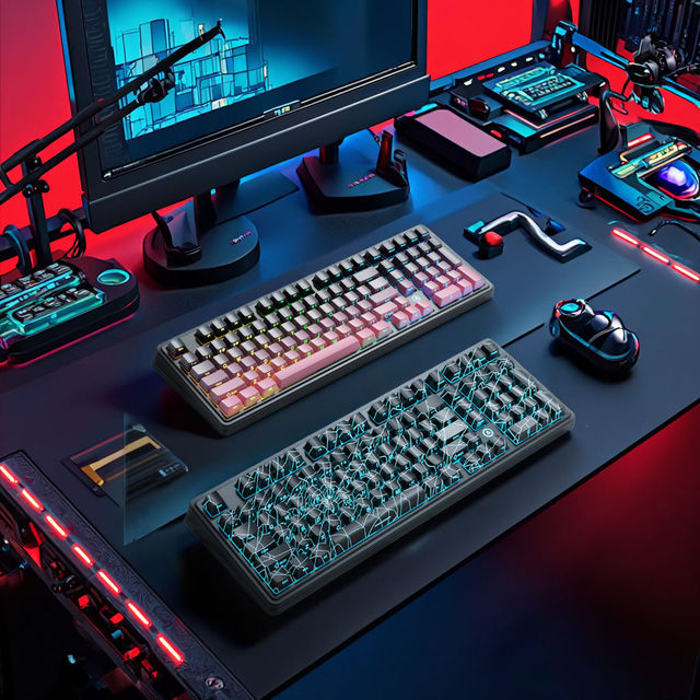 Ajazz AK980MAX DIY Wired Mechanical Keyboard 101 Keys Magnetic Switch RGB Backlit for PC Laptop Gaming