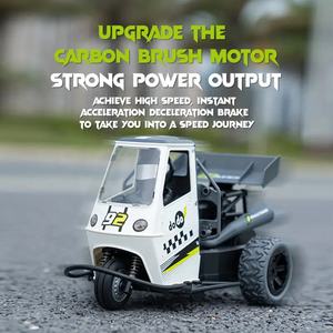 Tricycle RC moto <span class=keywords><strong>DoDo</strong></span> modèle avec son d'échappement simulé différentiel arrière pneus antidérapants 2.4G télécommande proportionnelle - Product Image 2