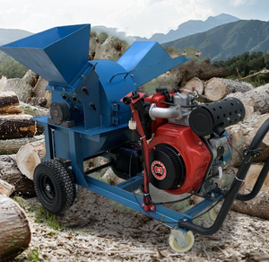 Máquina trituradora de madera móvil multifuncional industrial con engranajes para cortar maíz comestible, paja, espigas de maíz, troncos, hongos y forraje - Product Image 1
