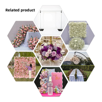 Composition florale artificielle en soie faite à la main, centre de table de mariage, couleur personnalisée pour la fête des mères, décorations de Noël