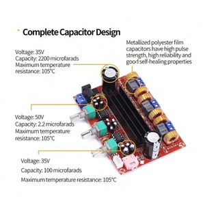 โมดูลบอร์ดเครื่องขยายเสียงซับวูฟเฟอร์ดิจิตอล 2.1 แชนแนล Dongheng DC12V-24V 2*50W+100W XH-M139 TPA3116 TPA3116D2 - Product Image 5