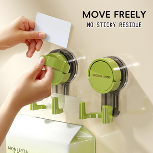 Dual-head Reusable Removable Waterproof Shower Clothes Suction Cup <strong>Hook</strong> Bathroom <strong>Kitchen</strong> Wall Mount Vacuum <strong>Hooks</strong> - Product Image 4