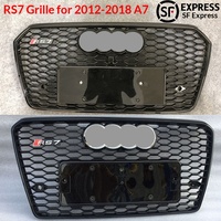 Modification de la calandre Audi A7 pour RS7, modèles 2012-2018, compatible OLIVER, matériau ABS, finition noir brillant, boulons inclus