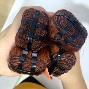 Prix d'usine, mèches de cheveux humains vietnamiens lisses brun rougeâtre, qualité supérieure, pointes épaisses, longueur personnalisée pour les vendeurs de cheveux - Product Image 4