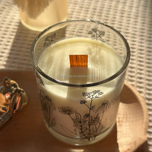 Vela Aromática <span class=keywords><strong>de</strong></span> Vidrio Pintada <span class=keywords><strong>a</strong></span> Mano con <span class=keywords><strong>Flores</strong></span>, Decoración para el Hogar, Caja <span class=keywords><strong>de</strong></span> Regalo con Fragancia, Se Aceptan Personalizaciones - Product Image 6
