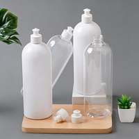 Bouteille en plastique transparente pour liquide vaisselle et nettoyant sol, 10oz 300ml 500ml 16oz, emballage pour produits de nettoyage de cuisine