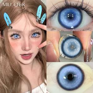 Mill Creek Hot Cosplay <strong>Contact</strong> <strong>Lenses</strong> 14.5mm Blue Yellow Grey Purple Crazy Colored Soft <strong>Contacts</strong> for Makeup - Product Image 5