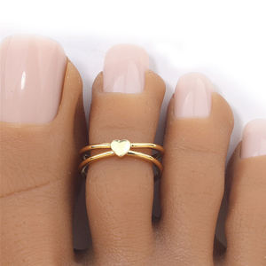 Gold Plated Adjustable <b>Ring</b> Set Heart Zircon Geometric <b>Stack</b> <b>Rings</b> Beach Wedding Party Jewelry Gift For Women - Product Image 4