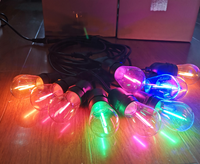 Guirlande lumineuse LED suspendue S14 à filament coloré, étanche IP65, pour usage décoratif intérieur et extérieur – Meilleure vente