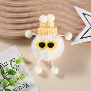 Pour <span class=keywords><strong>Amazon</strong></span> transfrontalière INS petite boule de charbon poupée sac accessoires lapin fourrure lunettes de soleil elfe pendentif en peluche porte-clés Stock pour - Product Image 3
