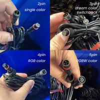 Cables de Extensión de 150 cm y 300 cm, 2 Pines, 3 Pines, 4 Pines, 5 Pines, para Luces de Roca y Luces de Ruedas, Impermeables, con Protección de Tapa de Polvo de Silicona