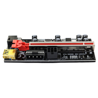 Adaptateur PCI Express Ver 010s Plus, avec Extension 1X à 16X, 6 broches vers SATA, LED, Gpu