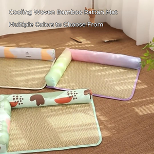 Sommer kühlung Haustier Matte Gras gewebt abnehmbare und wasch bare Matte Haustier Bett Hund Katze - Product Image 2