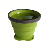 Tasse pliable d'aventure en plein air, gobelet de voyage réutilisable en silicone portable
