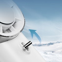 Mini ventilateur turbo super compact 3600 mAh, rechargeable, haute vitesse, portable, à main, cinq vitesses réglables, pour extérieur et hôtel, en plastique 3