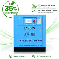 Compresseur d'air rotatif industriel 10 kW 15 CV - Compresseur d'air silencieux lubrifié stationnaire pour usine