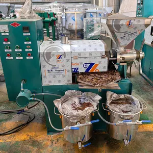 Estación de prensa de diseño único Molino de aceite de palma Máquina para hacer aceite de coco Prensa en frío Expulsor de aceite de prensa en frío