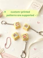 Porte-clés Fidget Keycap à motif personnalisé – Personnalisez votre propre image – Divers styles de base disponibles – 1/2/3/4/9 touches et LED disponibles