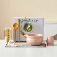 Coffret Cadeau de Thé Matcha en Céramique Personnalisé pour Amateurs de Matcha, Kit Traditionnel Complet avec Fouet et Outils