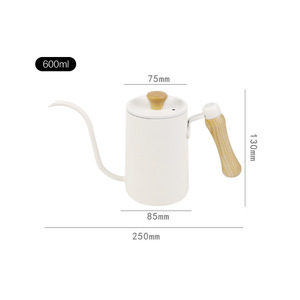 Pour Over Coffee Maker Set 5 Pieces Glass Server Wooden Base Filter Paper Hand Grinder Manual Drip Coffee Kit - Product Image 2