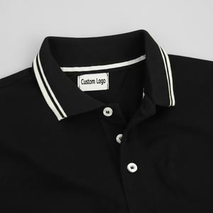 Polo bordado con logotipo personalizado para hombre, camisas de punto florales - Product Image 1