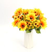 Künstlicher Sonnenblumenstrauß aus Seide für Hochzeiten, Restaurants, Zuhause und Hoteldekoration