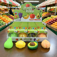 Jouet sensoriel anti-stress en TPR, simulation d'aliments, ensemble de jouets moelleux à rebond lent, pomme et pastèque, pour adolescents et adultes, vente chaude