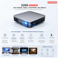 Projecteur Mini DLP Intelligent Android Aome Factory S200, Portable, WiFi 5G, 4K, 2 Go de RAM, 32 Go, 300 Lumens, Durée de Vie de la Lampe de 30 000 Heures