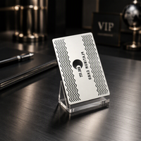 Cartes Métalliques Personnalisées Haut de Gamme en Métal Brossé avec Impression de Logo Gunmetal pour Cartes de Membre et Cartes de Visite Professionnelles