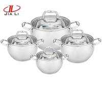 Ensemble de casseroles en acier inoxydable de qualité supérieure, avec poignée en acier inoxydable, personnalisé, élégant et unique, pour la cuisine à domicile