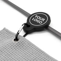 Serviette de golf magnétique personnalisable avec logo OEM/ODM, échantillonnage rapide en 3-5 jours, microfibre gaufrée, fabricant