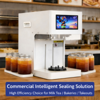 Nouvelle machine de scellage entièrement automatique pour canettes de boissons en plastique 2026 avec scelleuse transparente en PET