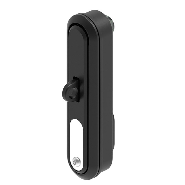 Custom Black Coated Zinc Alloy Waterproof Swing Handle Lock Flush Latch Rod for Cabinet Door Enclosure OEM/ODM 164x32mm Hole