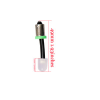 GEARUIS 범용 전압 BA9S T4W 패널 조명 F10 LED 웨지 베이스 플렉시블 와이어 화이트 무극성 핀볼 게임기 전구