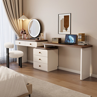 Meuble de chambre à coucher en gros, nouvelle conception, commode de luxe avec miroir LED, grande commode de rangement, table de maquillage