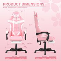 Chaise de bureau ergonomique moderne pour le gaming et le télétravail avec roulettes, hauteur réglable, design pivotant, structure en acier