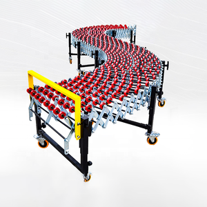 صندوق ناقل قابل للتوسيع بعجلة تزلج من النايلون الأحمر مخصص صندوق من الورق المقوى الفولاذ المقاوم للصدأ ناقل دوار يعمل بالجاذبية بقوة محركية - Product Image 6