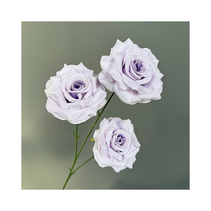 Bouquet de roses artificielles Jinxi à 3 têtes, fleurs en soie diamantées, décorations de mariage, décoration intérieure - Product Image 5