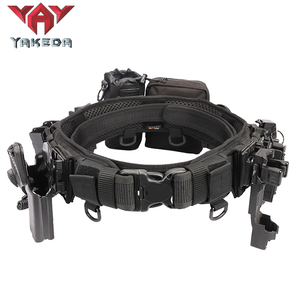 Cintura tattica YAKEDA da uomo nera imbottita leggera MOLLE da 11 pezzi Set marsupio borsa multiuso cintura tattica - Product Image 2