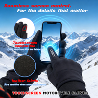 Gants de ski pour hommes et femmes, gants chauds d'hiver pour moto, isolation thermique de haute qualité, en coton, imperméables et coupe-vent