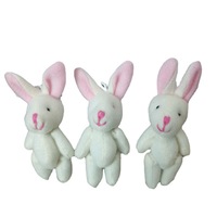 Mini-ours articulé de 3 cm en coton PP et tissu brossé, marron-gris, pendentif, jouet en peluche